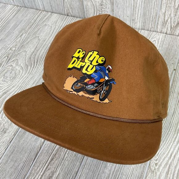 COAL Do The Dirty Light Brown Flat Bill Rope Hat Motocross Dirt Bike - Picture 1 of 8